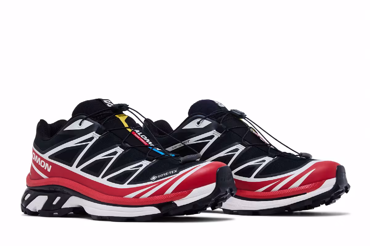 Salomon XT-6 GORE-TEX Black Flame Scarlet, view 9