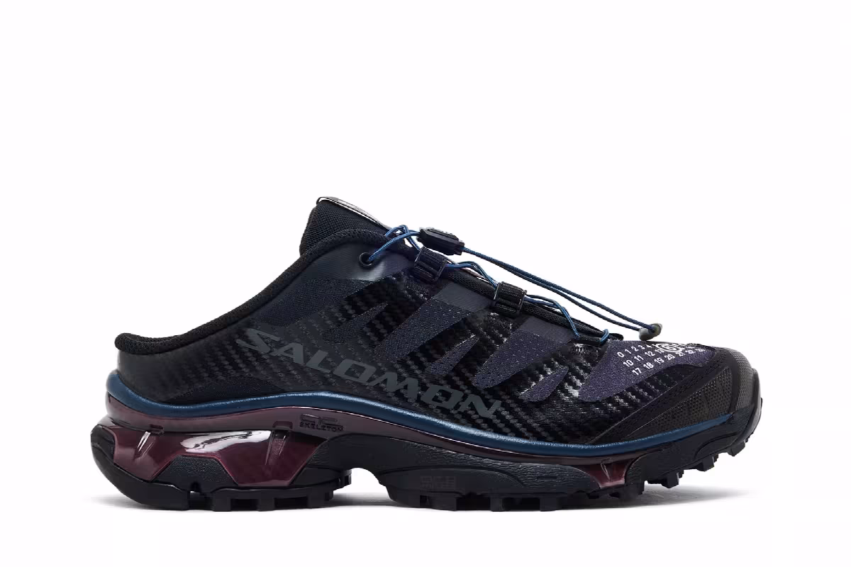 MM6 Maison Margiela x Salomon Women's XT-4 Mule Black Hunkle Berry Violet, view 2