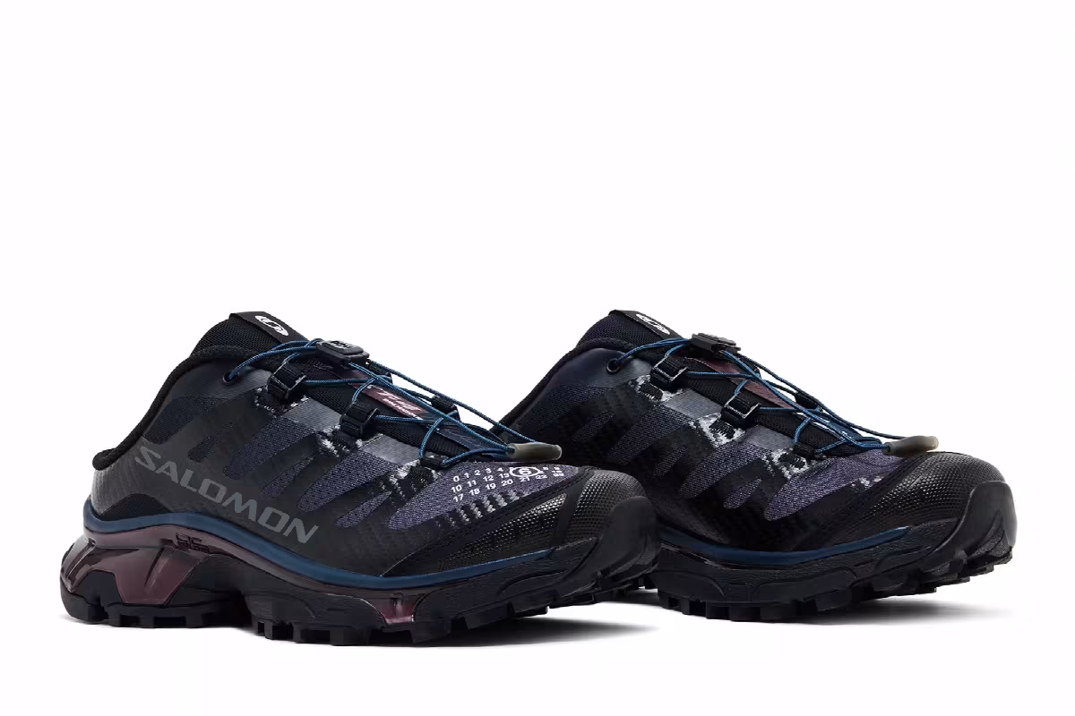 MM6 Maison Margiela x Salomon Women's XT-4 Mule Black Hunkle Berry Violet, view 9