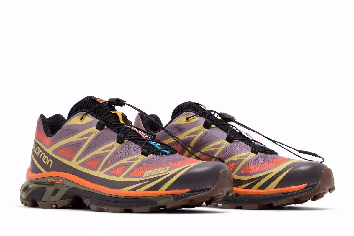 Salomon XT-6 Skyline Moonscape Vibrant Orange, view 9