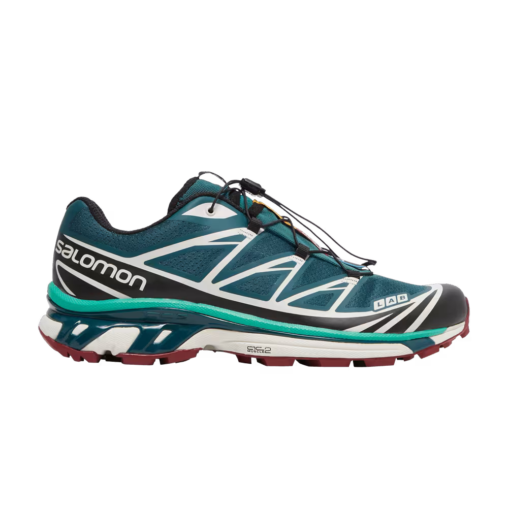Salomon XT-6 Deep Teal Biking Red