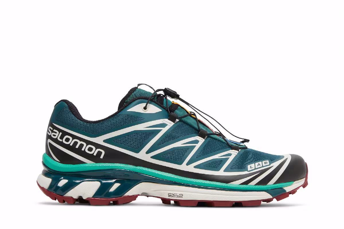 Salomon XT-6 Deep Teal Biking Red, view 2