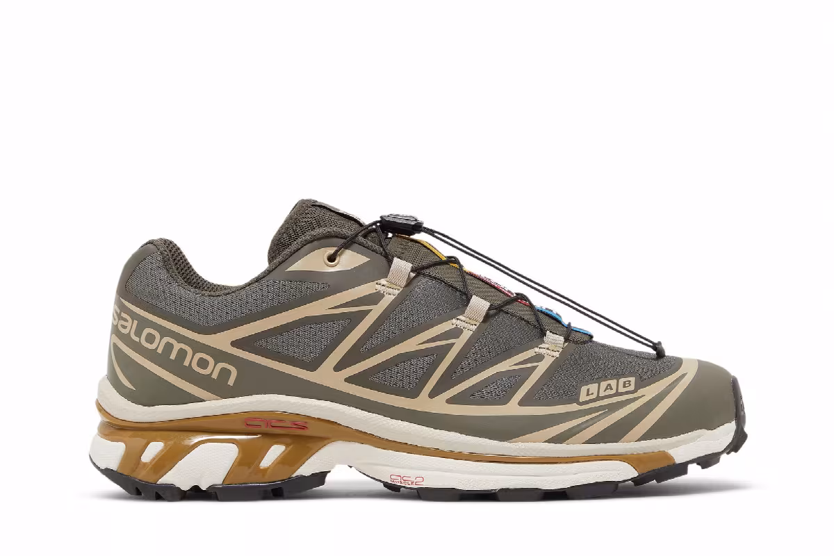 Salomon XT-6 Beluga Dull Gold, view 2