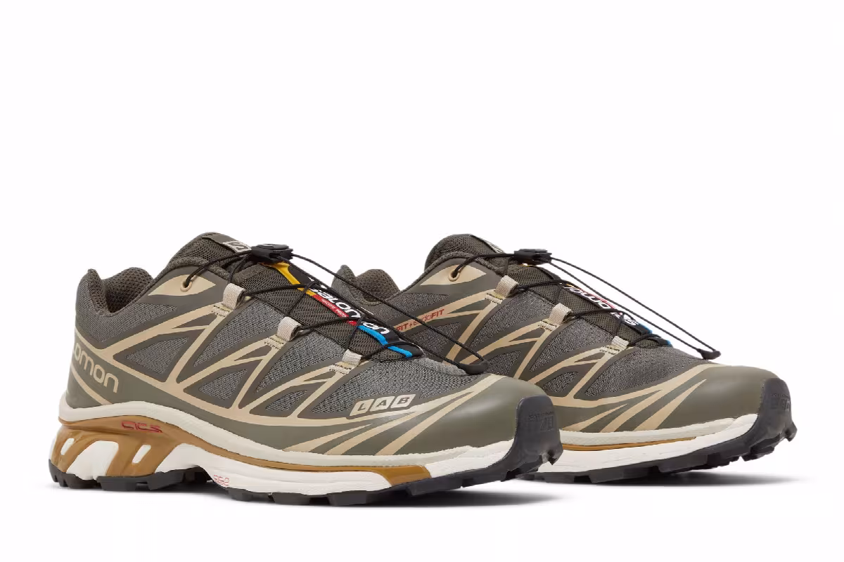 Salomon XT-6 Beluga Dull Gold, view 9