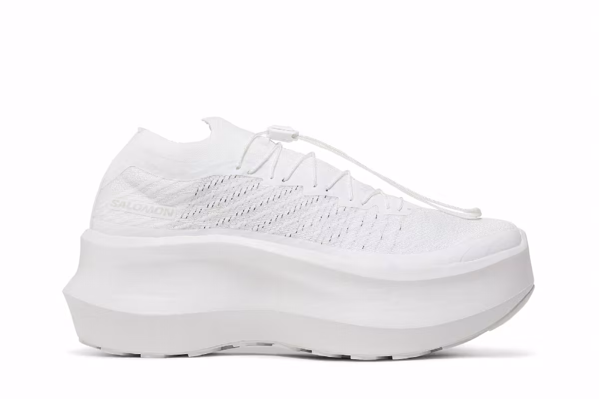 Comme des Garçons x Salomon Women's Pulsar Platform Triple White, view 2