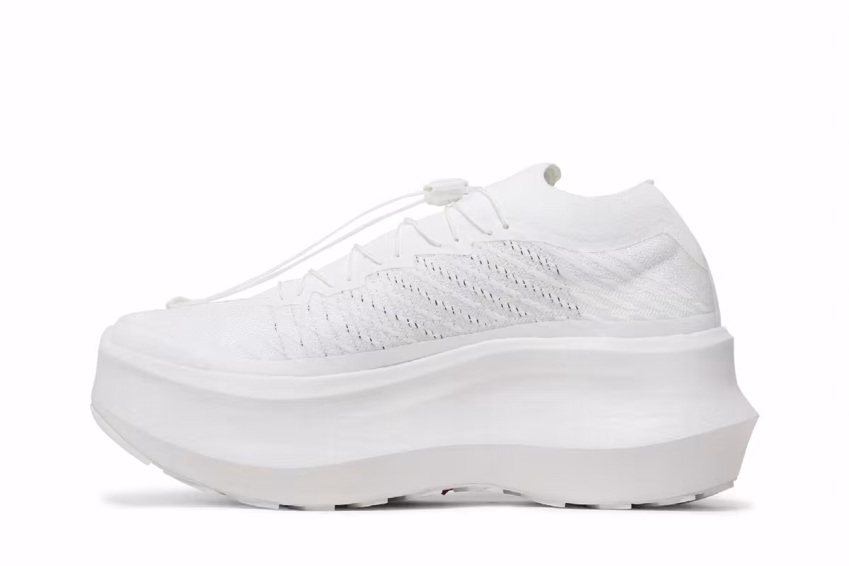 Comme des Garçons x Salomon Women's Pulsar Platform Triple White, view 4