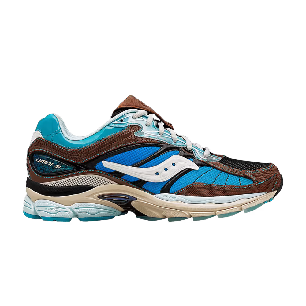 Footpatrol x Saucony ProGrid Omni 9 Blue Brown