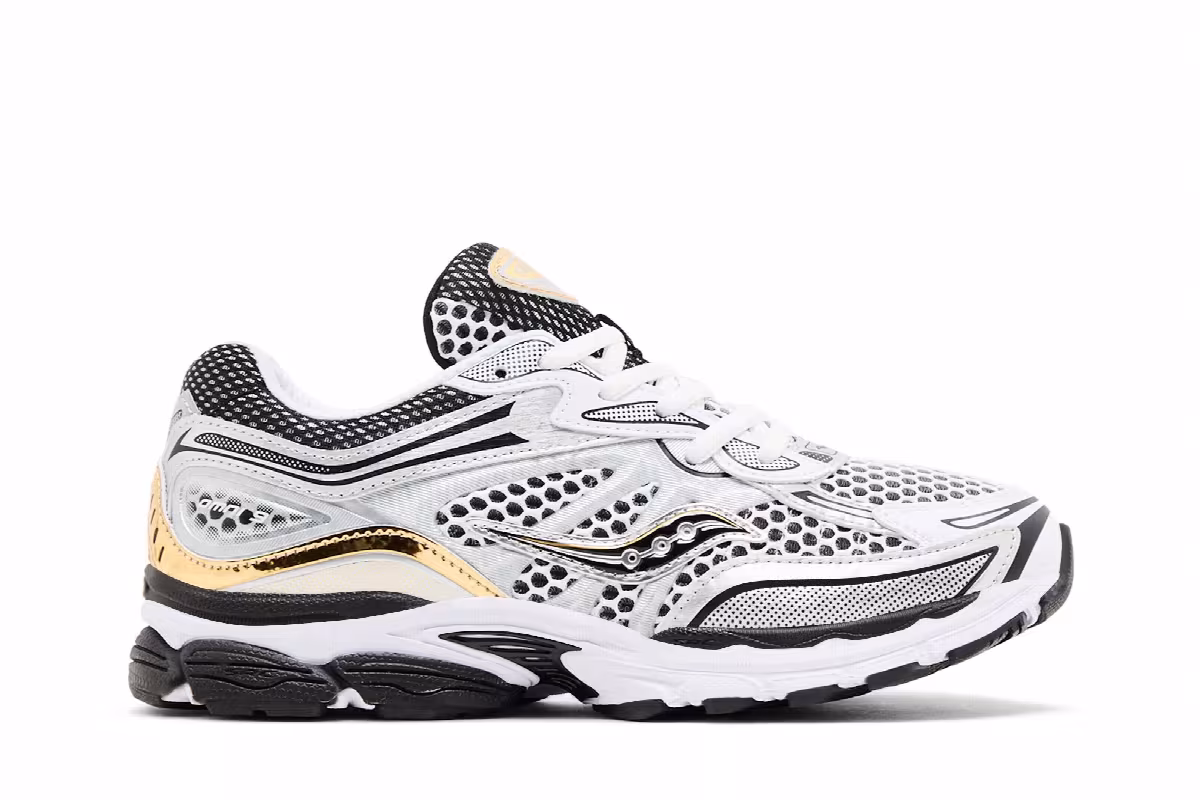 Saucony ProGrid Omni 9 Big Kid Silver Gold, view 2