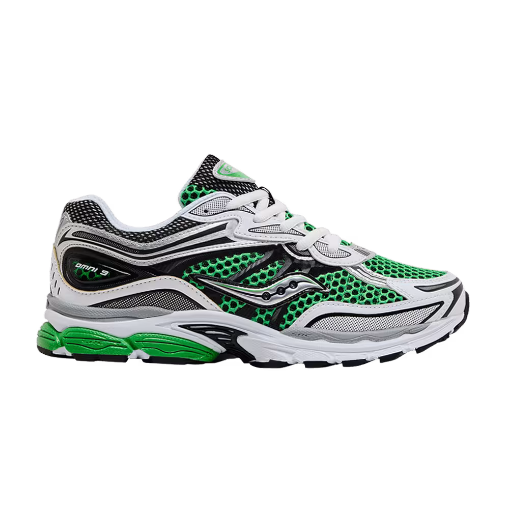 Saucony ProGrid Omni 9 Big Kid White Fern Black