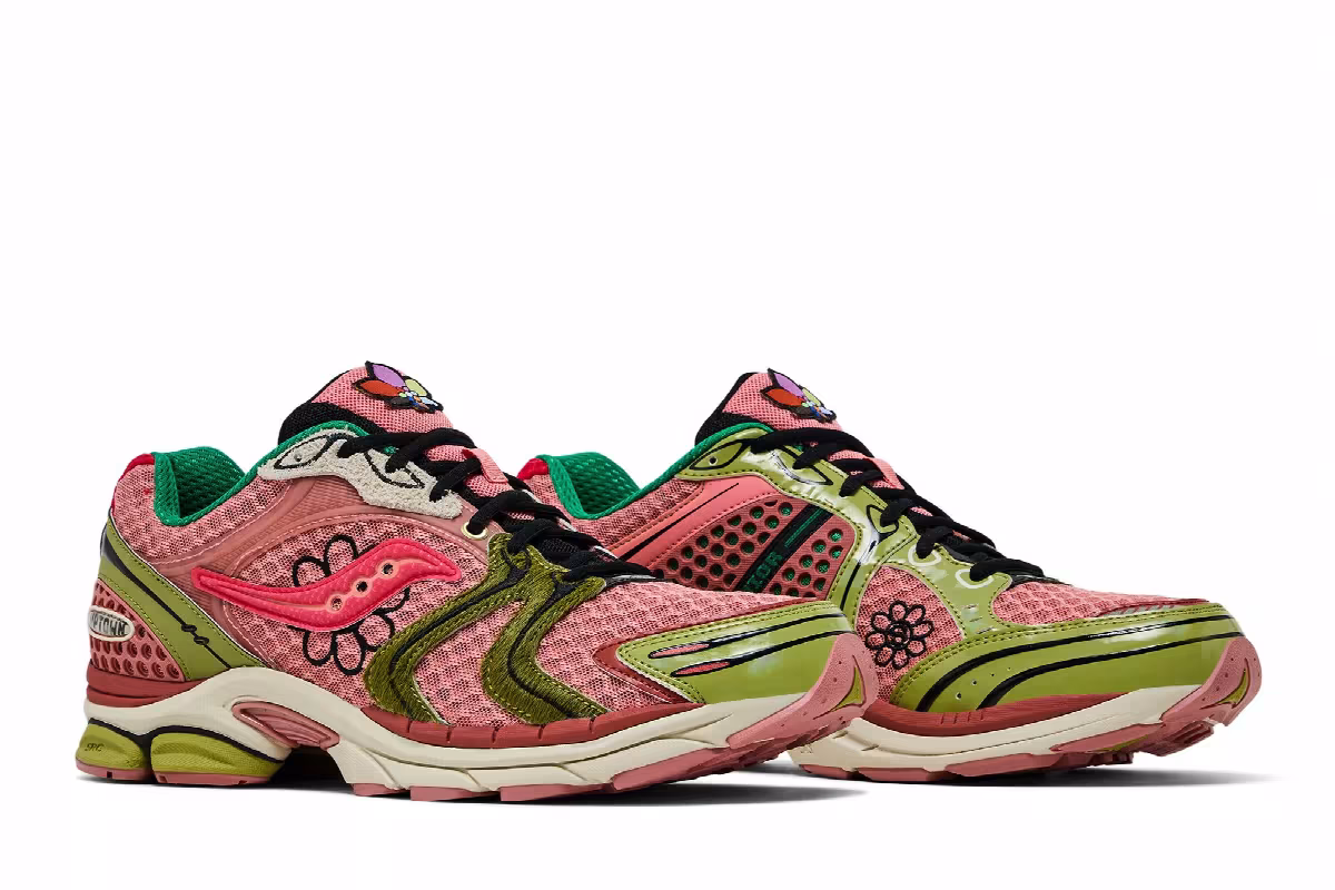 Jae Tips x Saucony ProGrid Triumph 4 Flowers Pack - Peach, view 9