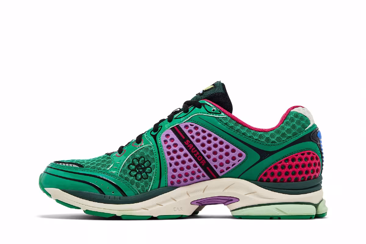 Jae Tips x Saucony ProGrid Triumph 4 Flowers Pack - Fern, view 4