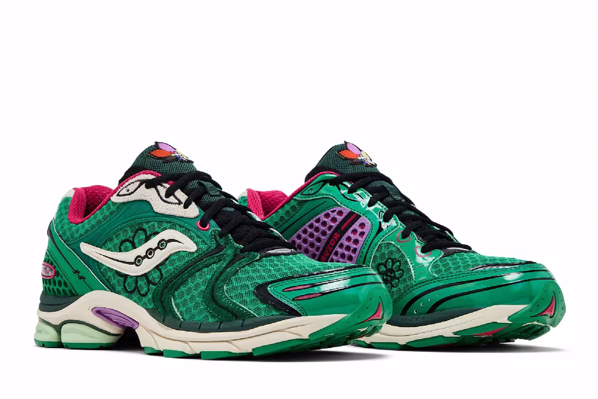 Jae Tips x Saucony ProGrid Triumph 4 Flowers Pack - Fern, view 9