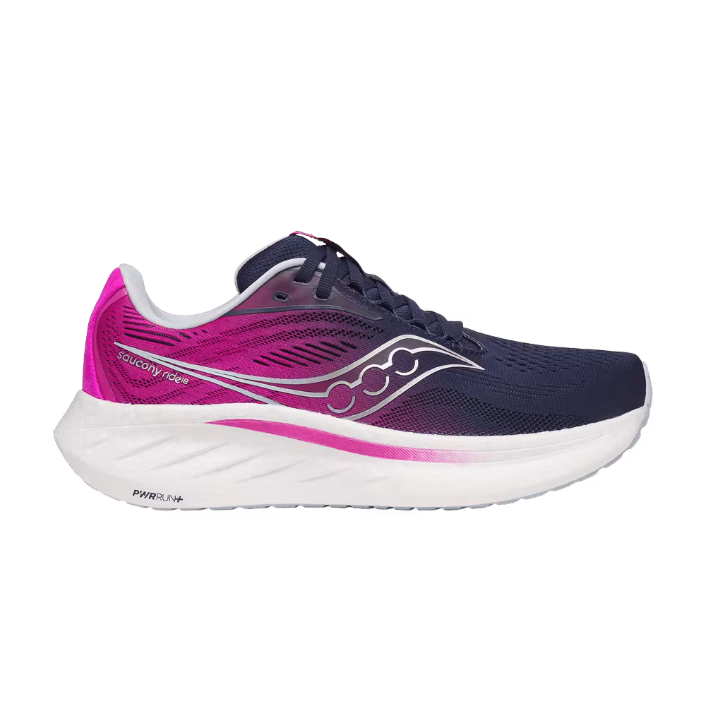 Saucony Women's Ride 18 Navy Fuchsia