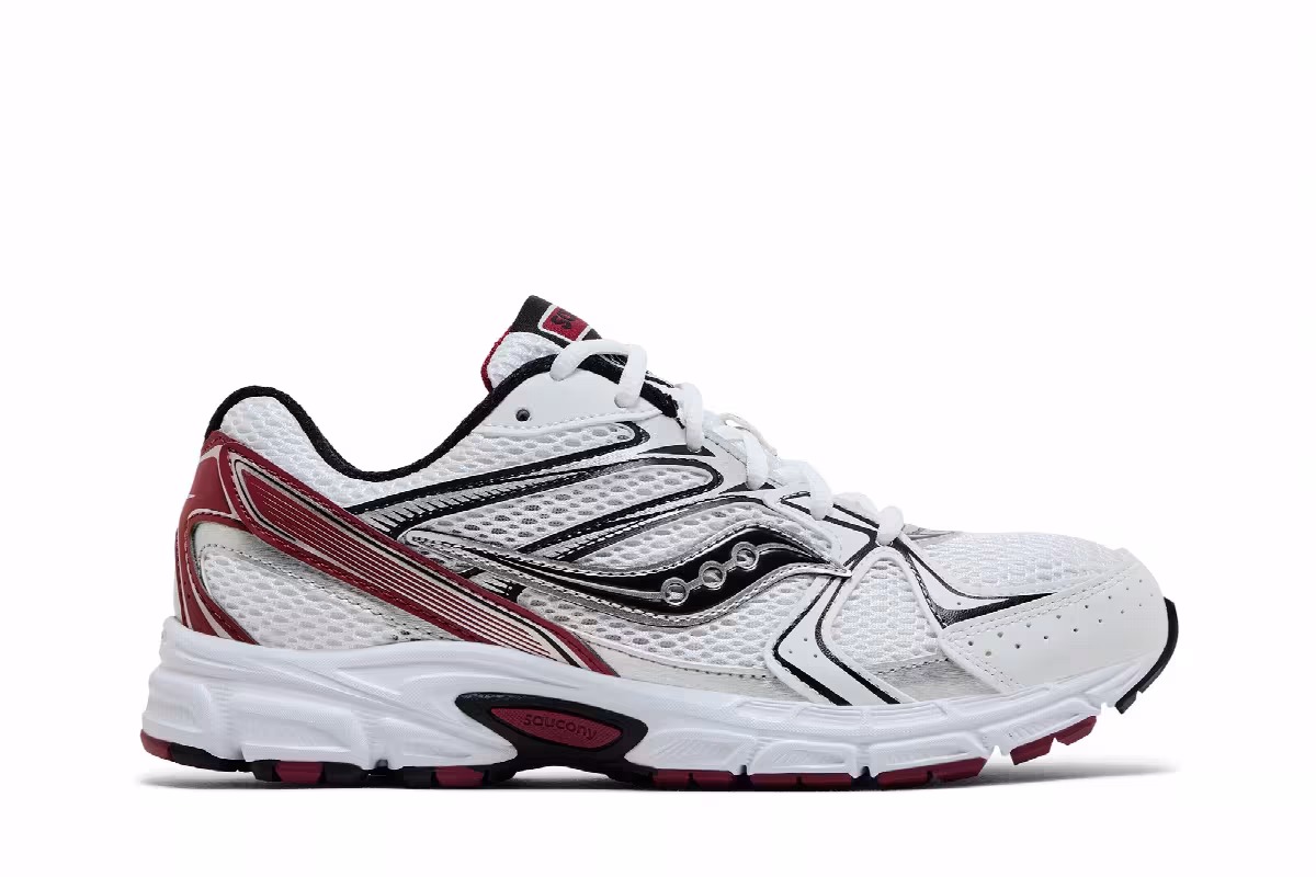 Saucony Grid Ride Millennium White Red, view 2
