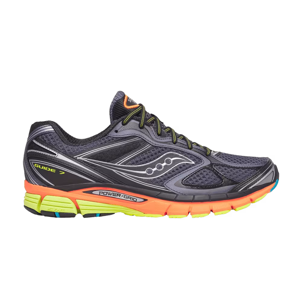 Saucony ProGrid Guide 7 Grey Orange Lime