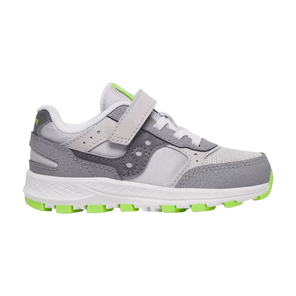 Saucony Eclipse Little Kid White Grey Lime