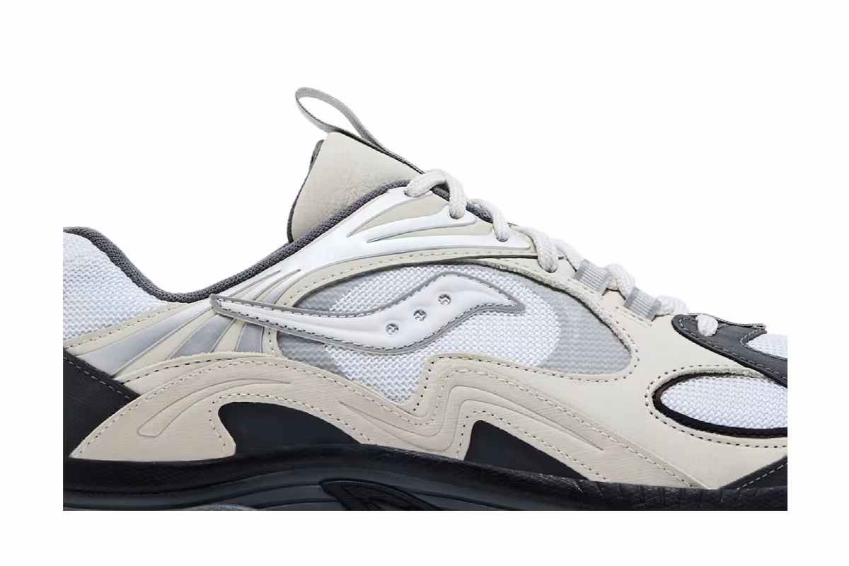 Saucony Grid Aura X Grey Pack - White Silver, view 3