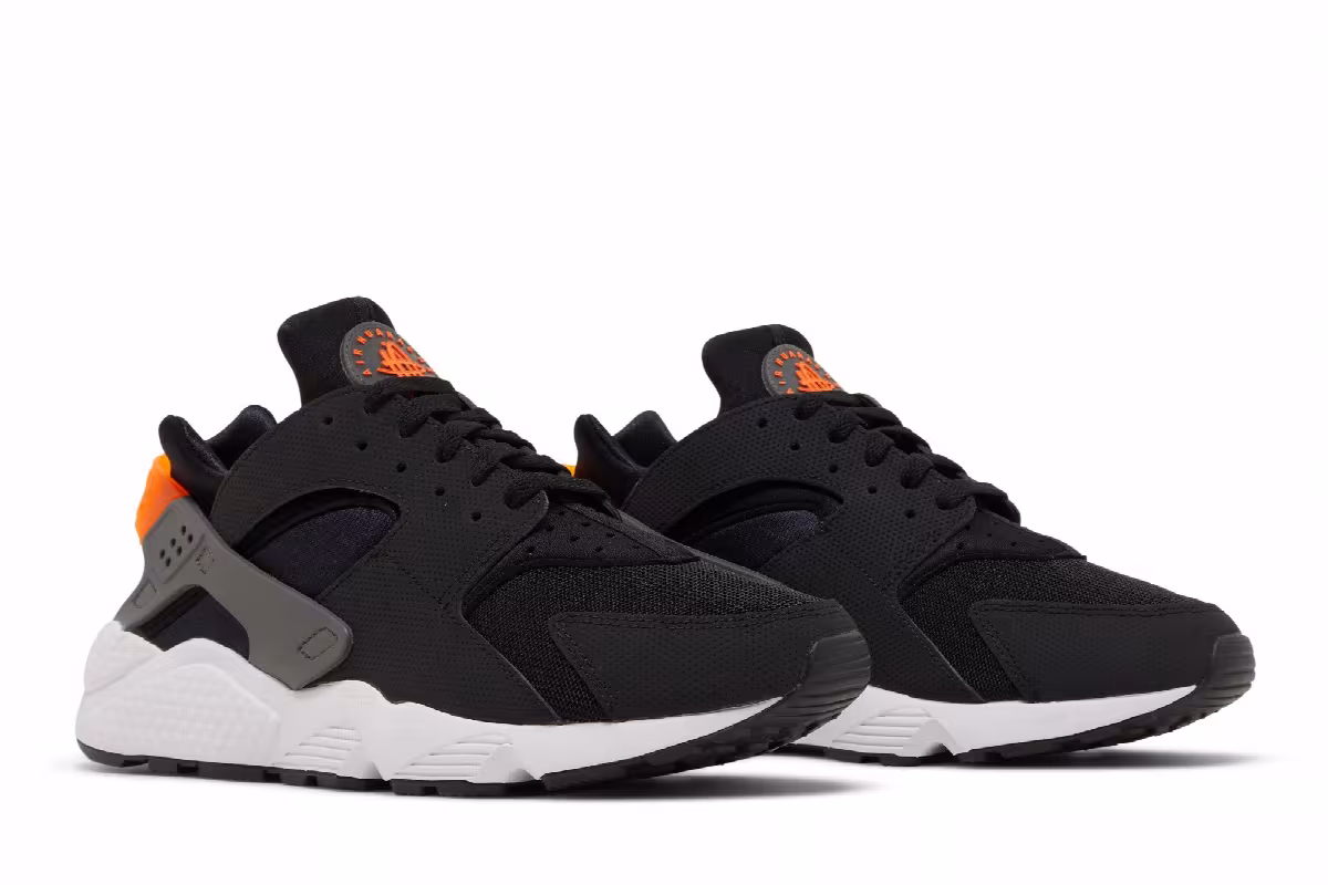 Nike Air Huarache Black Safety Orange, view 9