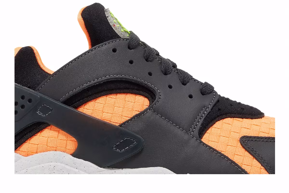 Nike Air Huarache Crater Premium Black Atomic Orange, view 3