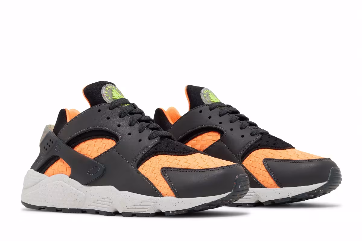 Nike Air Huarache Crater Premium Black Atomic Orange, view 9