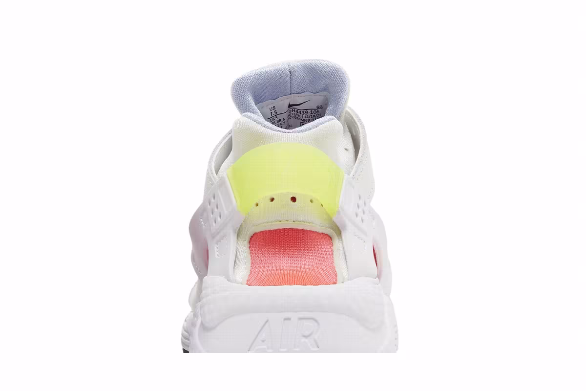Nike Women's Air Huarache White Volt Bright Crimson, view 8