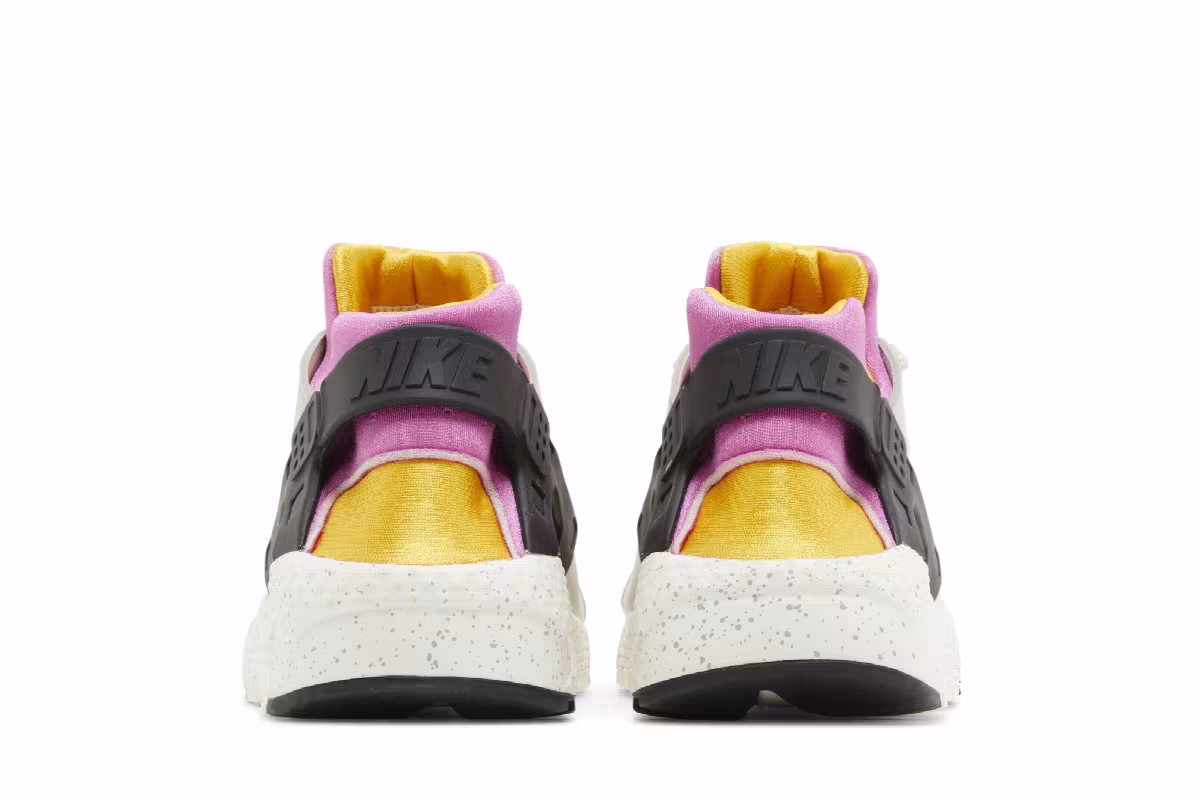 Nike Huarache Run GS Light Bone University Gold Pink, view 7