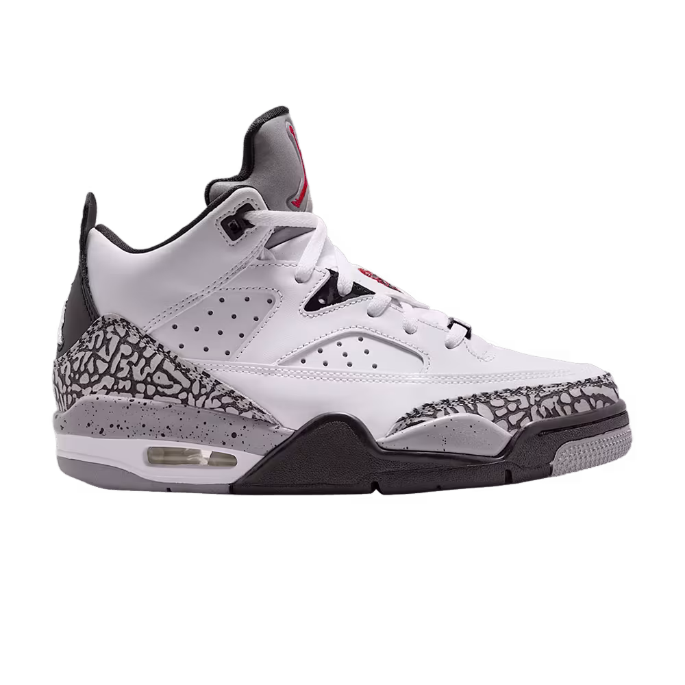 Air Jordan Son Of Mars Low GS White Black Cement Grey