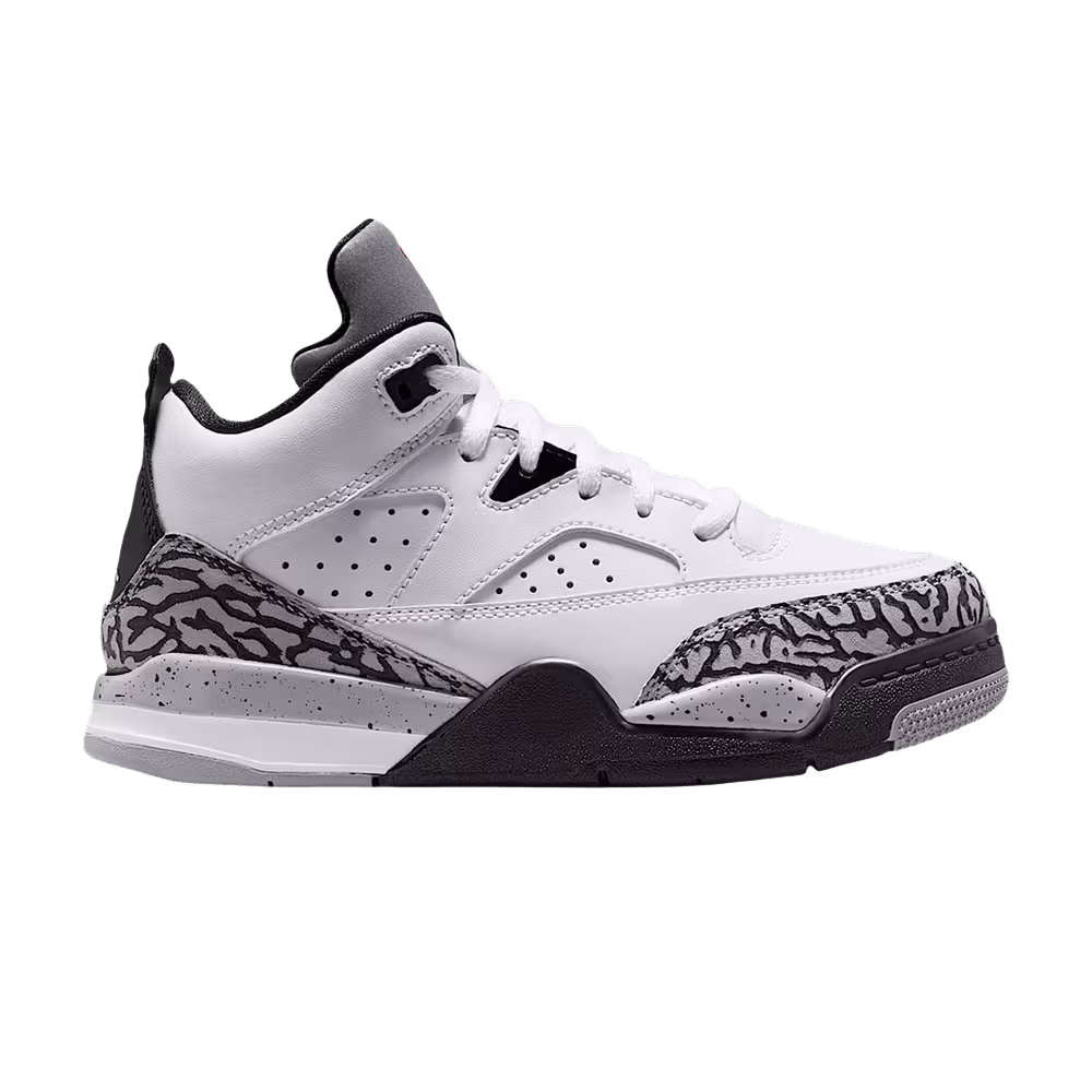 Air Jordan Son Of Mars Low PS White Black Cement Grey Gym Red