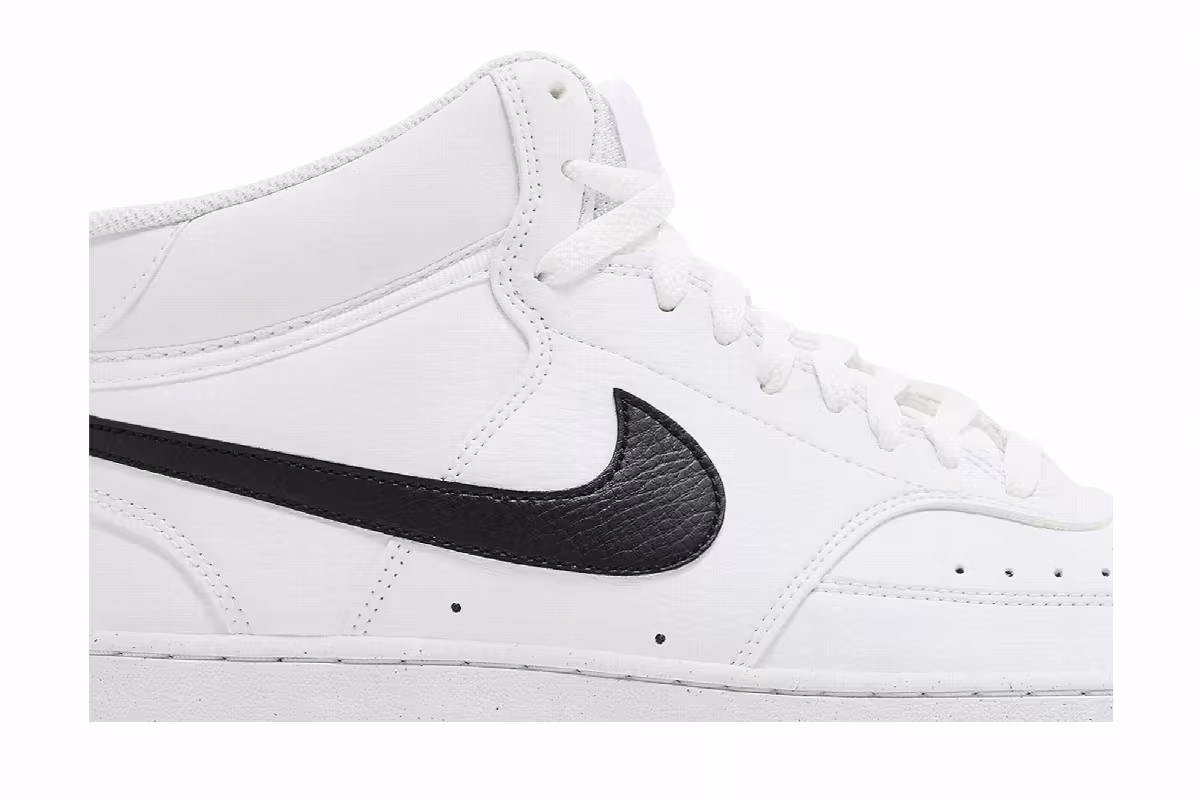 Nike Court Vision Mid Next Nature White Black, view 3