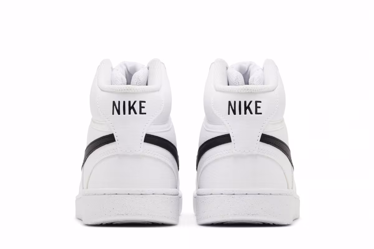 Nike Court Vision Mid Next Nature White Black, view 7