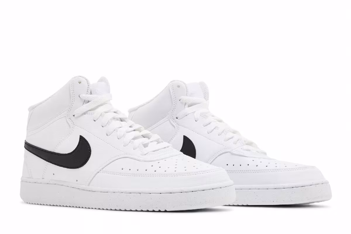 Nike Court Vision Mid Next Nature White Black, view 9