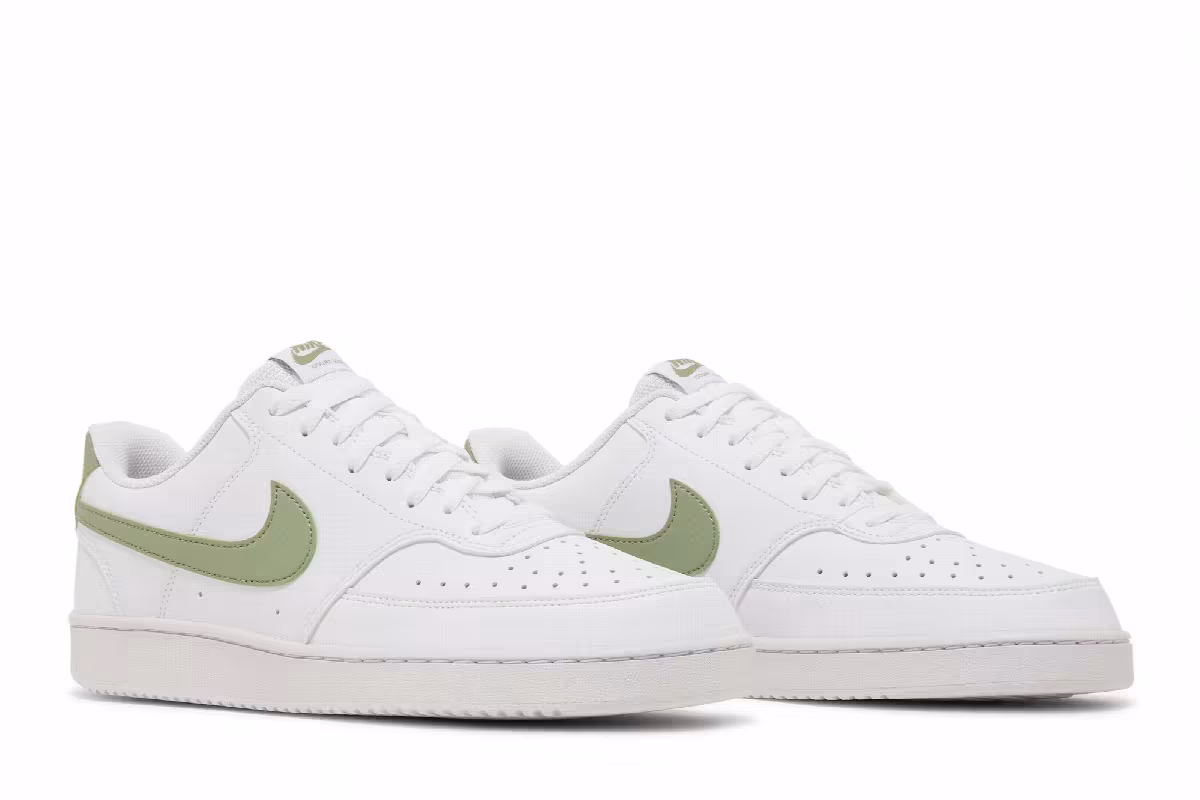Nike Court Vision Low Next Nature White Oil Green, view 9