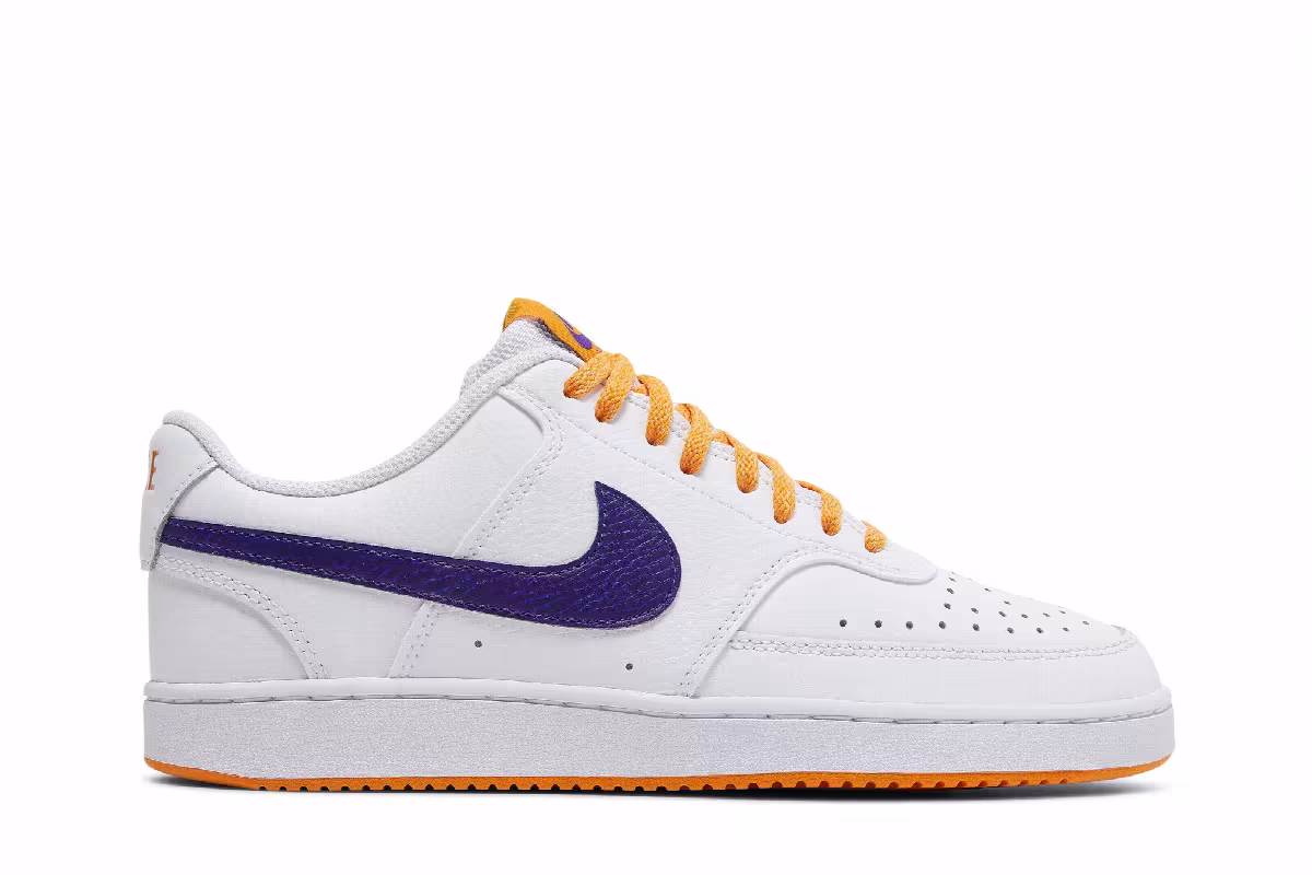 Nike Court Vision Low White Electro Purple, view 2