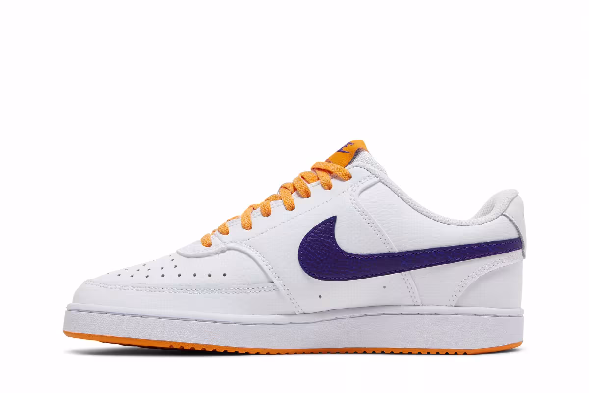 Nike Court Vision Low White Electro Purple, view 4