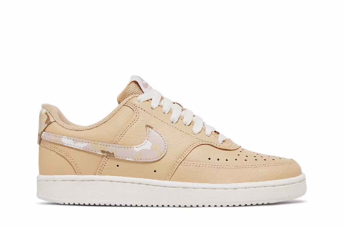 Nike Women's Court Vision Low Sesame Camo, view 2