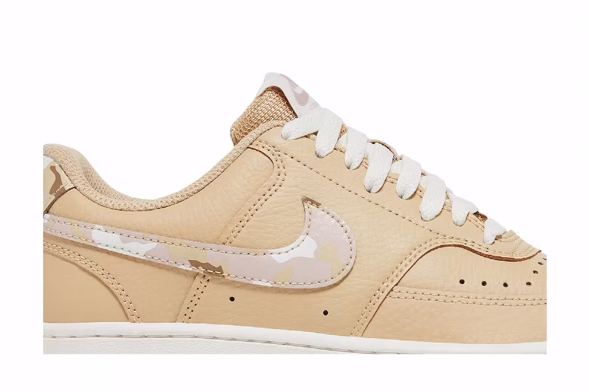 Nike Women's Court Vision Low Sesame Camo, view 3