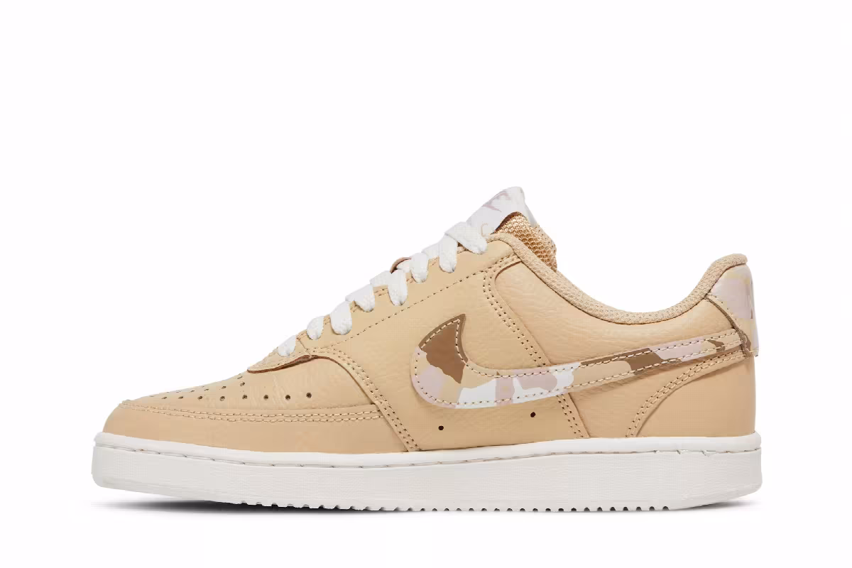 Nike Women's Court Vision Low Sesame Camo, view 4