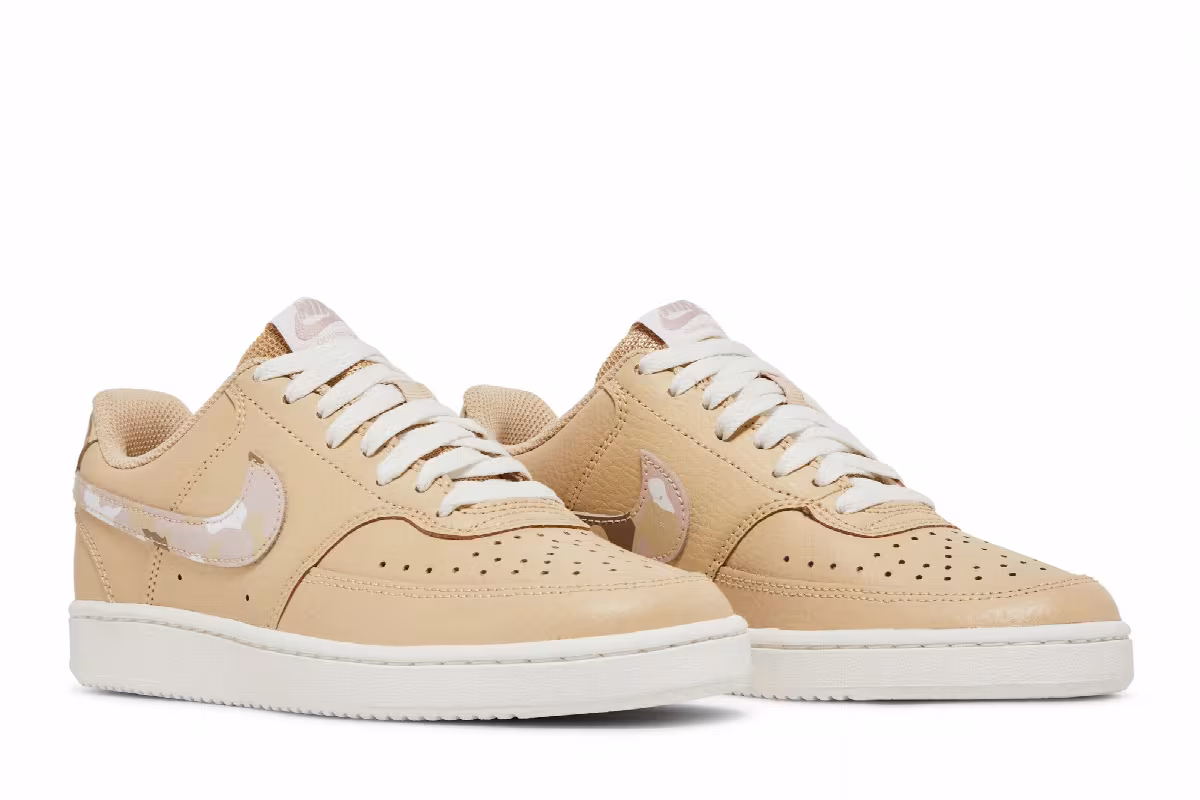 Nike Women's Court Vision Low Sesame Camo, view 9