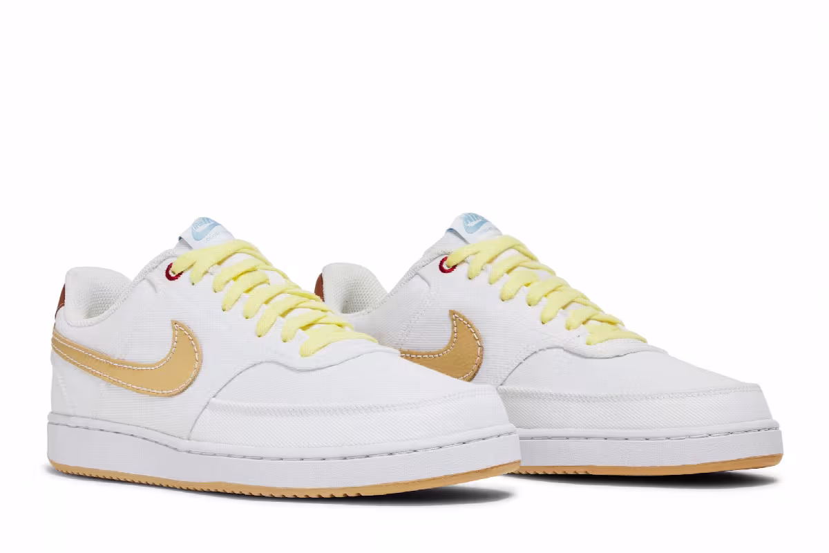 Nike Court Vision Low Canvas White Sesame, view 9