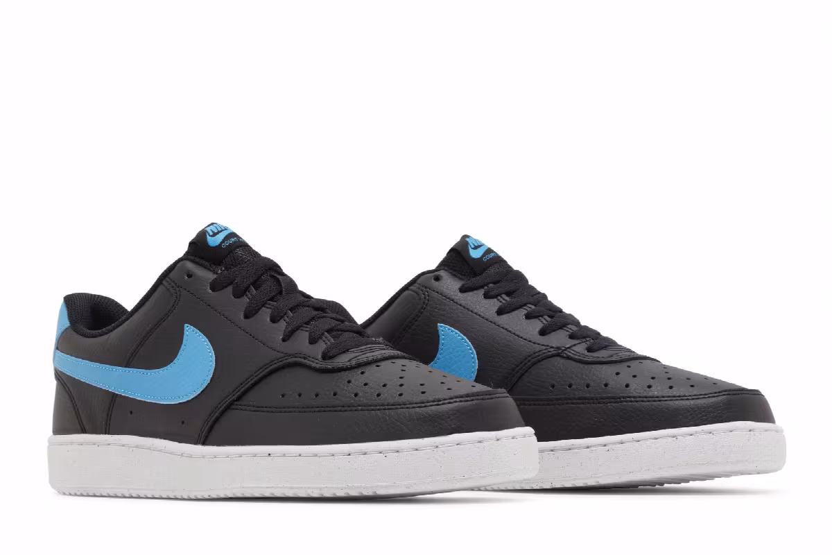 Nike Court Vision Low Next Nature Black Laser Blue, view 9