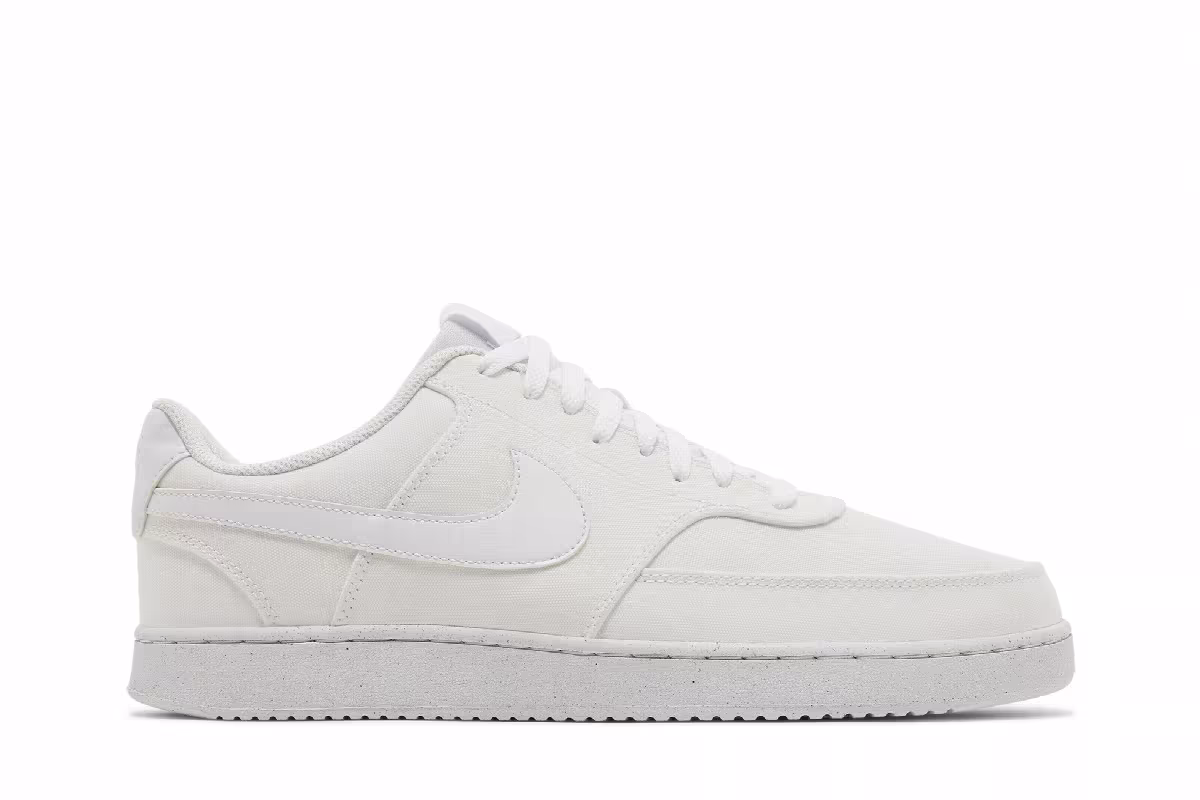 Nike Court Vision Low Canvas Next Nature Triple White, view 2