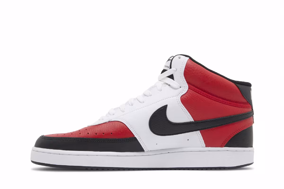 Nike Court Vision Mid Satin Red, view 4