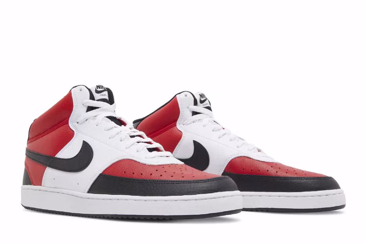 Nike Court Vision Mid Satin Red, view 9