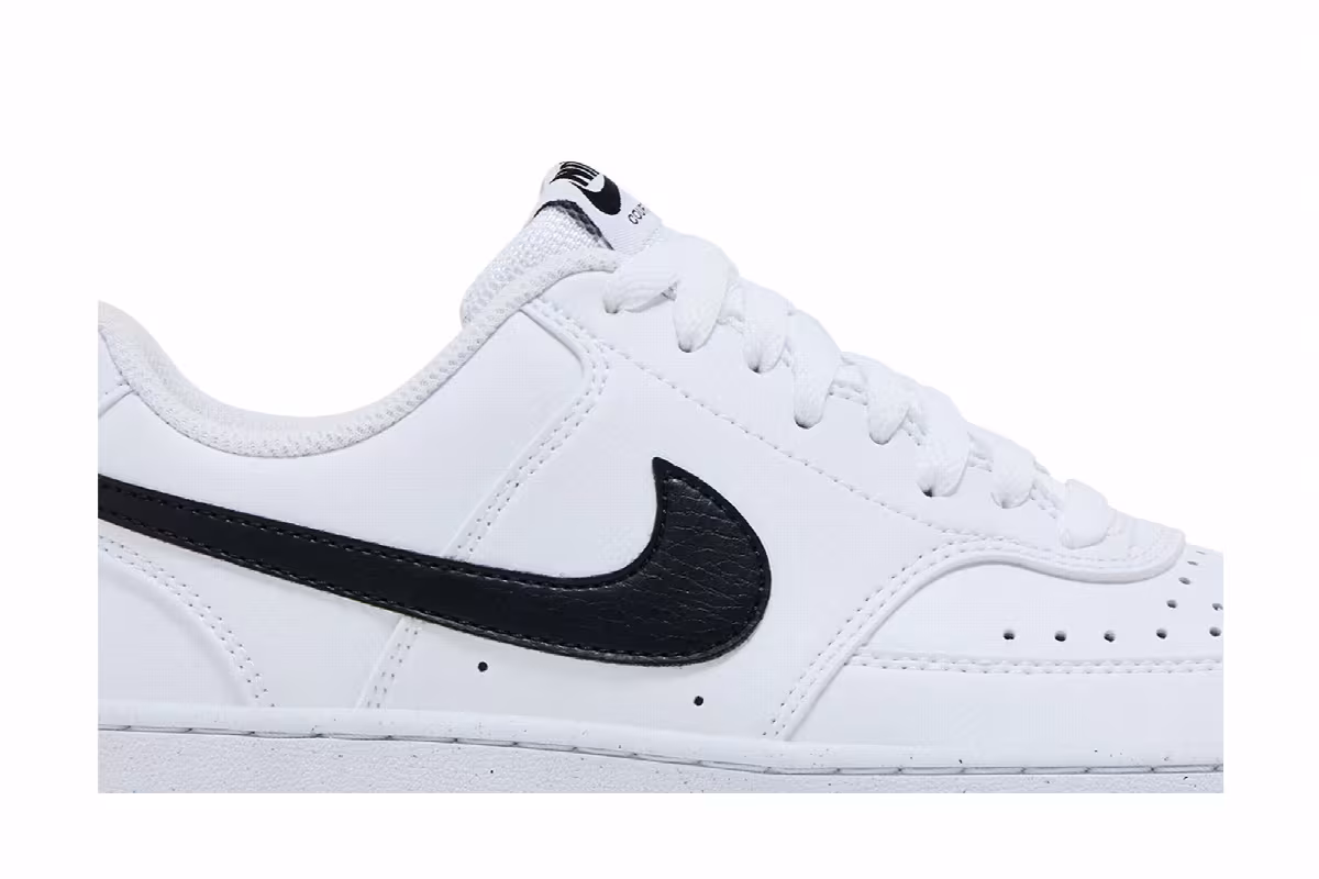 Nike Women's Court Vision Low Next Nature White Black, view 3