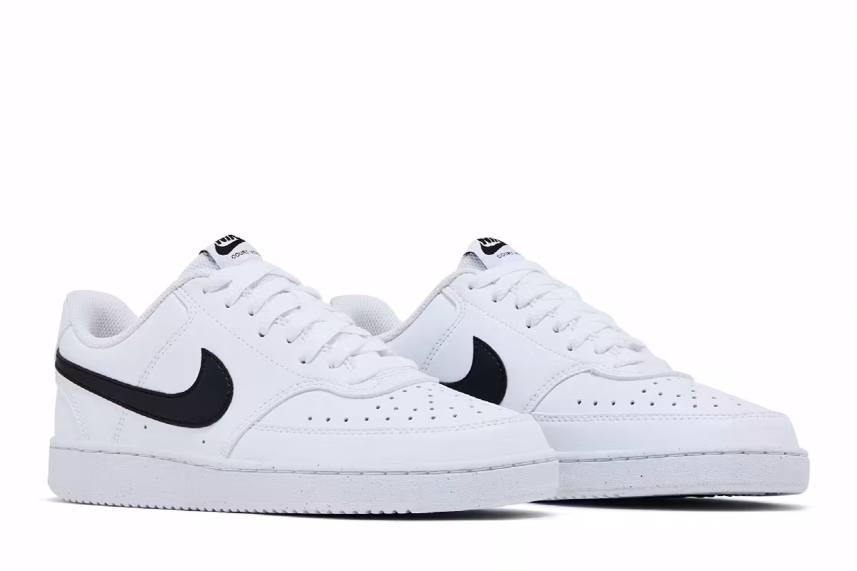 Nike Women's Court Vision Low Next Nature White Black, view 9