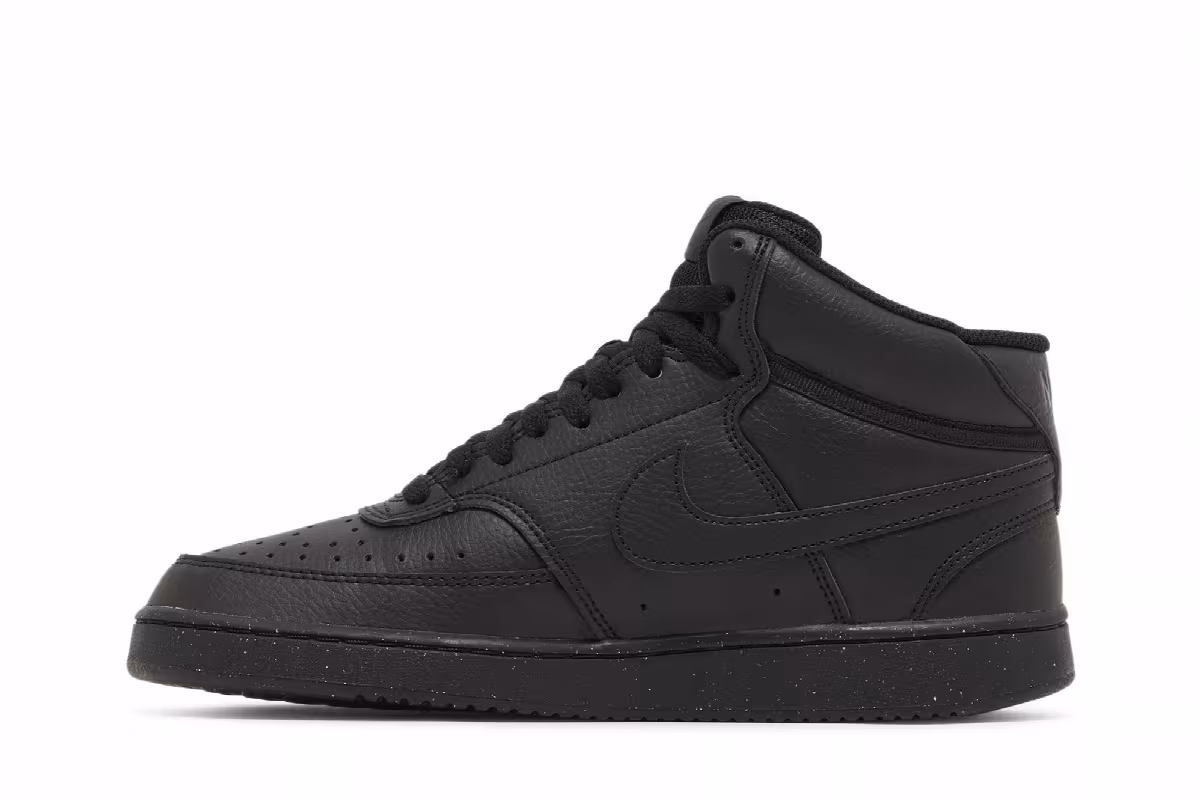 Nike Court Vision Mid Next Nature Triple Black, view 4