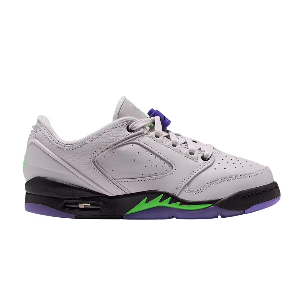 Air Jordan Sixty Plus Low GS Light Bone Laser Purple Black Scream Green