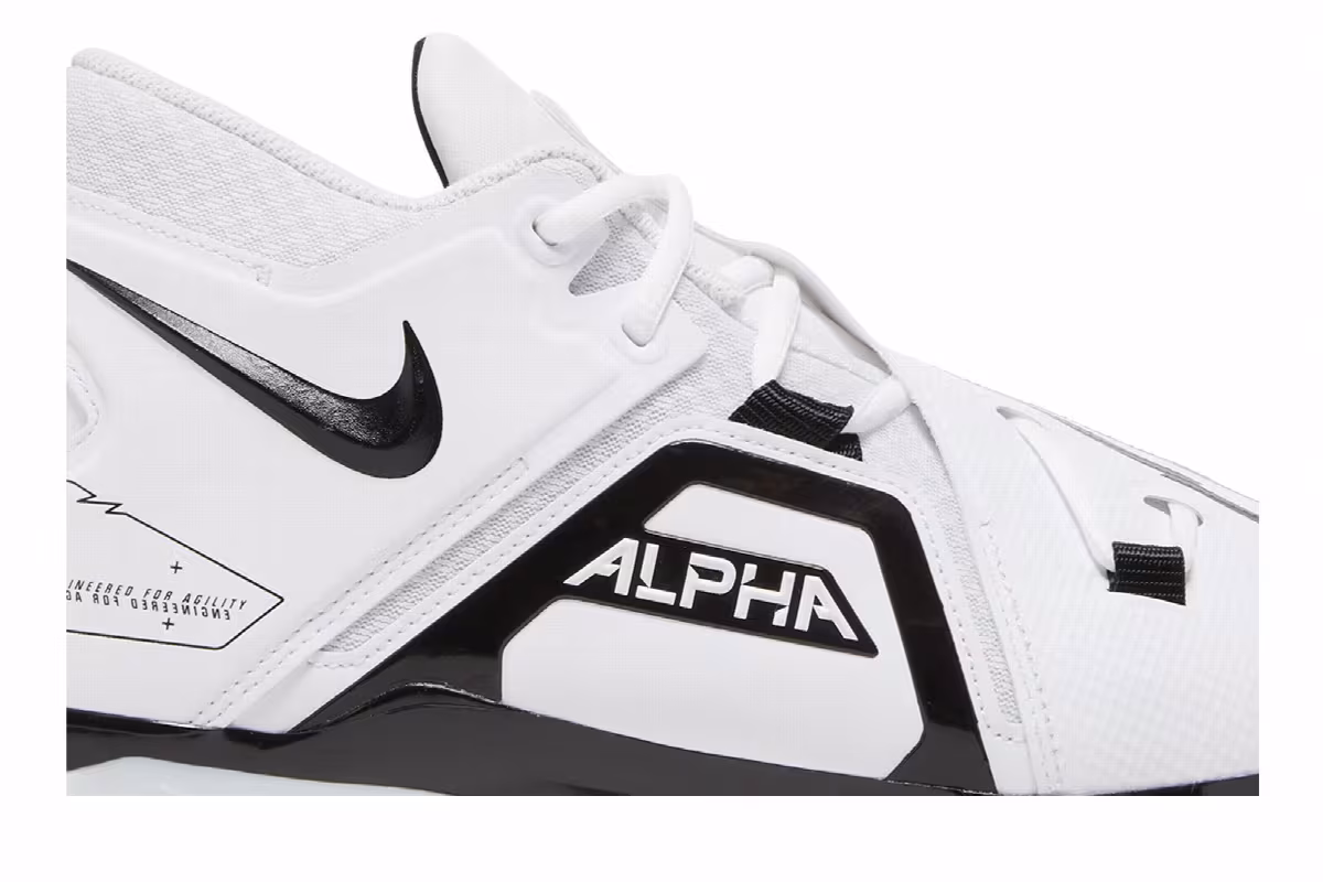 Nike Alpha Menace Pro 3 White Black, view 3