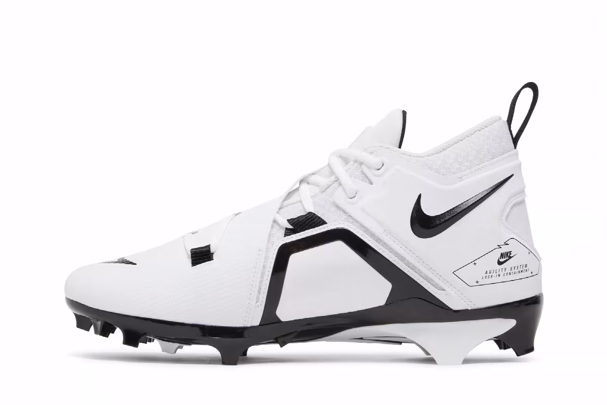 Nike Alpha Menace Pro 3 White Black, view 4