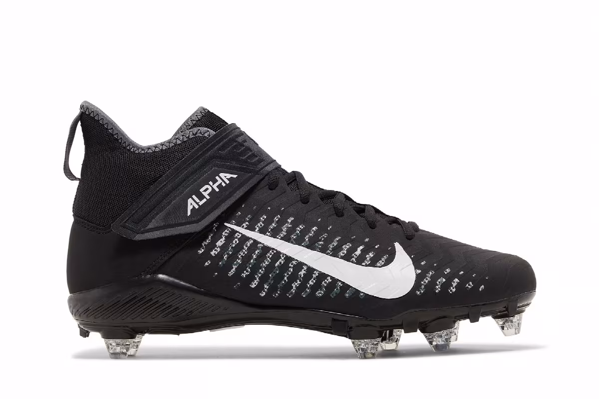 Nike Alpha Menace Pro 2.0 Black White, view 2